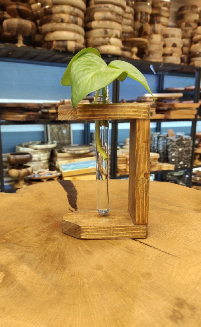 گلدان لوله شیشه ای ایستاده