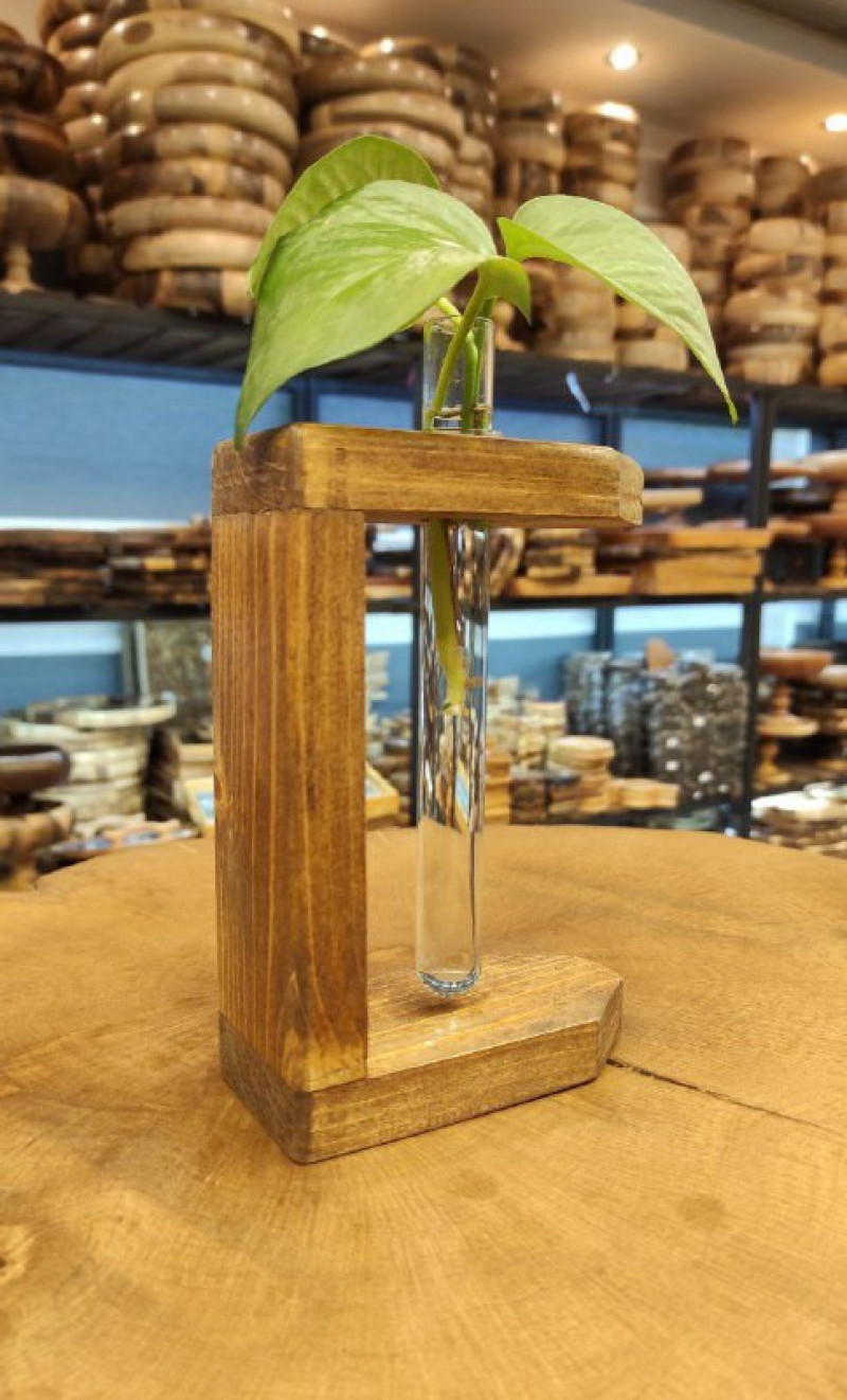 گلدان لوله شیشه ای ایستاده