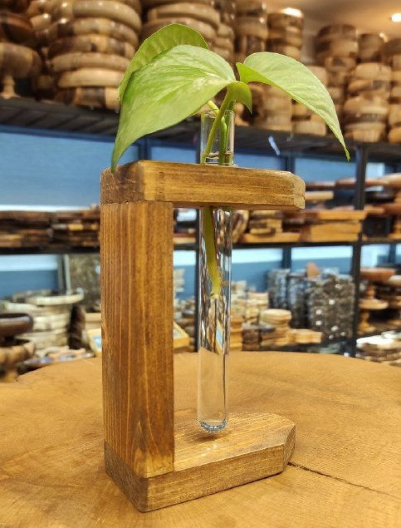 گلدان لوله شیشه ای ایستاده