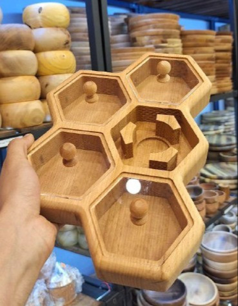 جعبه پذیرایی زنبوری ۵ خانه وارمردار